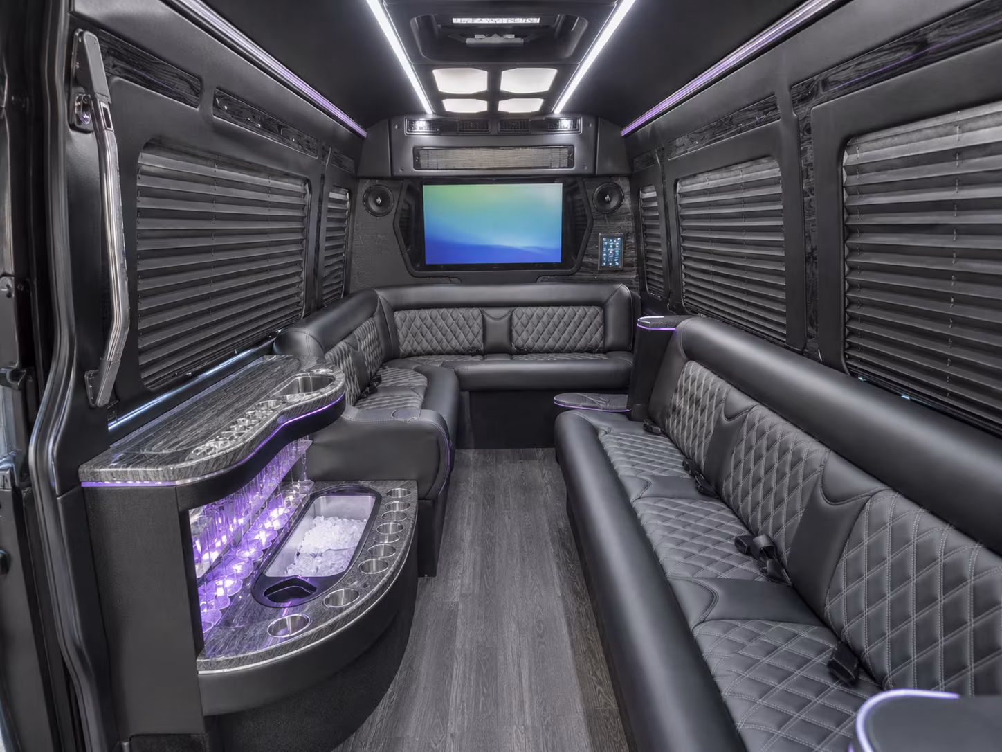 folsom 40 passenger party bus inside