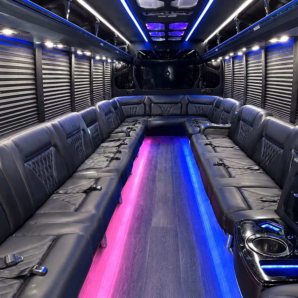 folsom party bus rental interior